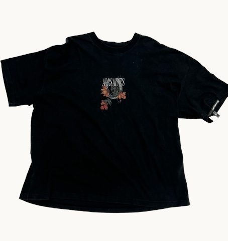 Black tee with art design